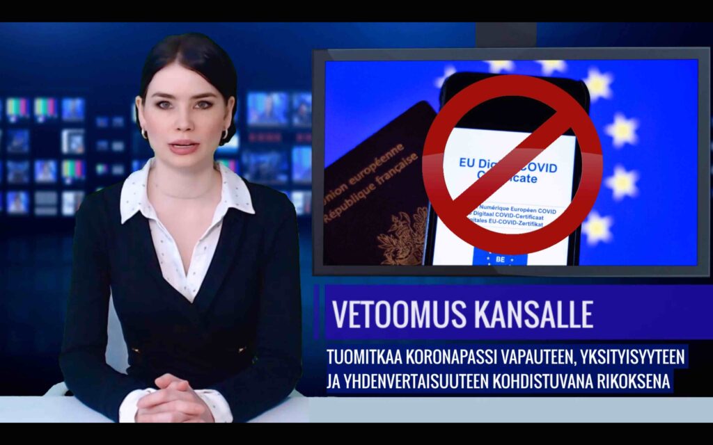 Vetoomus kansalle: Tuomitkaa koronapassi!